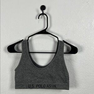 U.S. Polo Assn. Women’s and Women’s Plus Seamless Comfort Bra Gray Un-Padded L